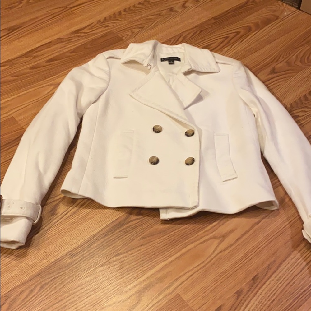 Ann Taylor white heavy blazer size 0